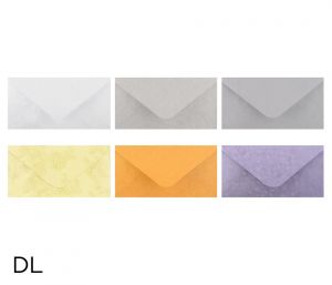 Obálka dopisní barevná DL metal s ražbou, 220 x 110mm mix