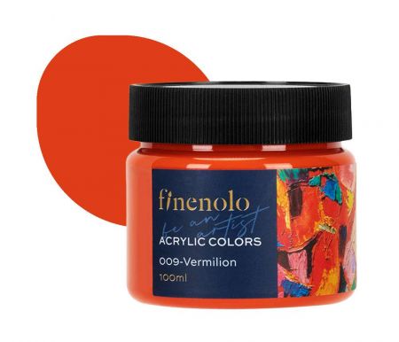 Barva akrylová 100ml, rumělková FINENOLO DELI EC17-VR
