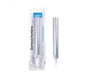 Fontána 12cm stříbrná LUMA