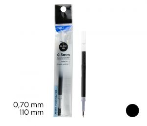 Náplň do gelového pera černá 0,5mm DELI EG97-BK
