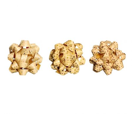 Rozeta 5cm kraft hvězdy LUMA mix