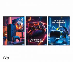 Sešit A5 linka 52l PC Games mix
