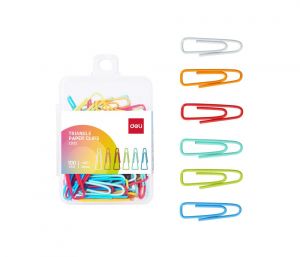 Sponky kancelářské 28mm barevné 100ks DELI EZ032