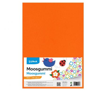 MOOSGUMMI A4 oranžová LUMA, 10ks