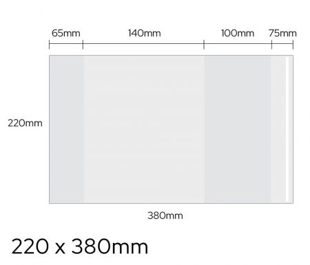 Obal univerzální 90mic, 220 x 380mm LUMA
