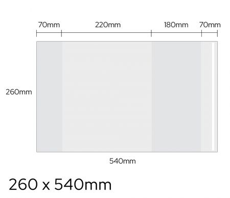 Obal univerzální 90mic, 260 x 540mm LUMA