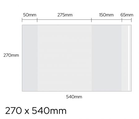 Obal univerzální 90mic, 270 x 540mm LUMA