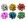 Rozeta  9cm glitr LUMA mix