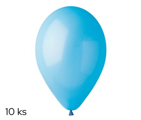 Balónky 10ks OBYČ. modré světle