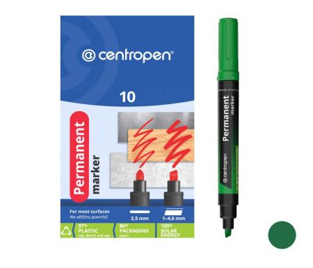 Popisovač CENTROPEN 8576 zkosený zelený