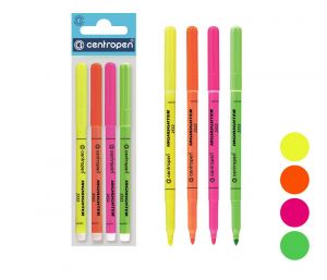 Zvýrazňovač CENTROPEN 2532/4 sada