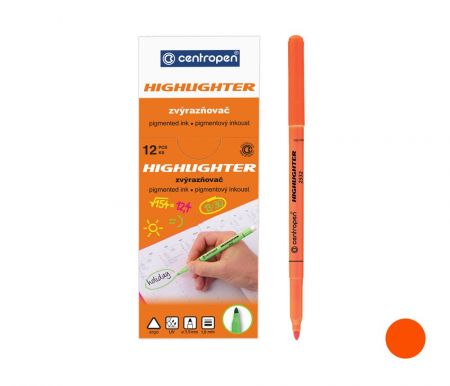 Zvýrazňovač CENTROPEN 2822 oranžový