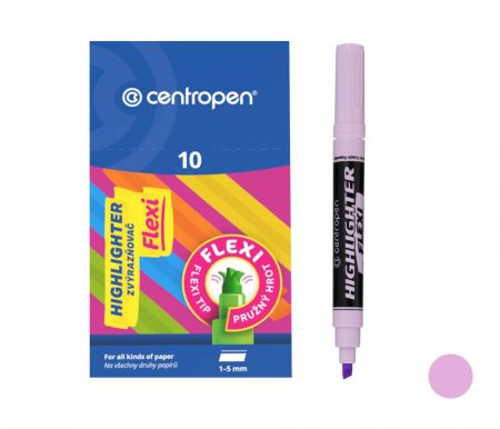Zvýrazňovač CENTROPEN 8542 FLEXI, fialový pastelově