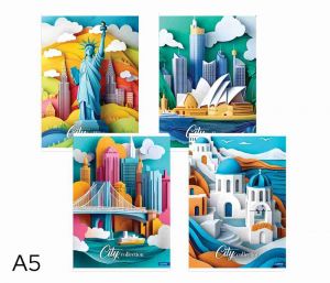 Sešit A5 linka 52l City mix