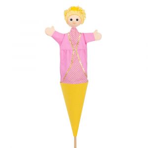 Princezna Adélka 55 cm 3v1, růžová, kornoutový maňásek