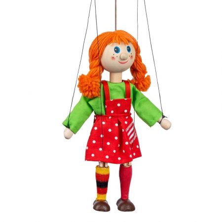 Holka copatá 20 cm, dřevěná loutka
