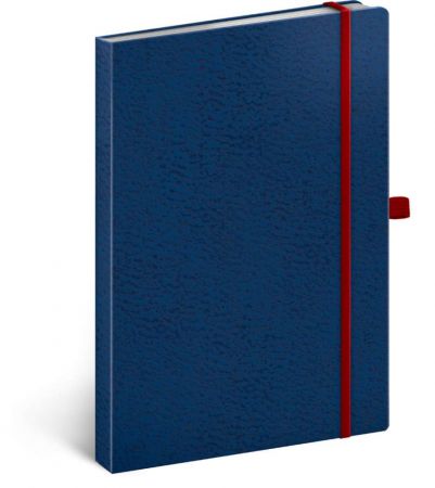 Notes Vivella Classic modrý/červený, tečkovaný, 15 x 21 cm / A-5983