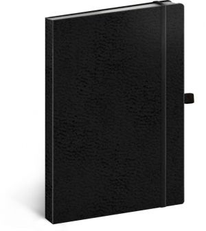 Notes Vivella Classic černý/černý, tečkovaný, 15 x 21 cm / A-5986