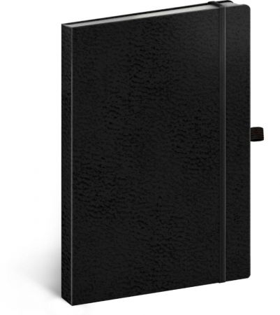 Notes Vivella Classic černý/černý, tečkovaný, 15 x 21 cm / A-5986