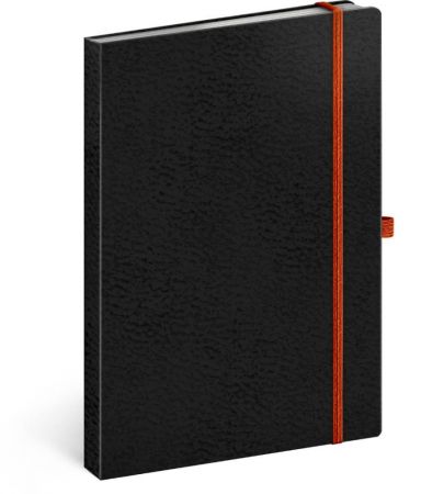 Notes Vivella Classic černý/oranžový, linkovaný, 15 x 21 cm / A-5980