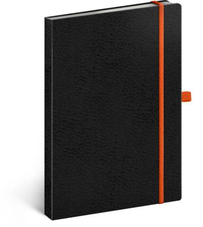 Notes Vivella Classic černý/oranžový, tečkovaný, 15 x 21 cm / A-5989