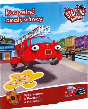 Omalovánky s přiloženými barvami Statečná autíčka