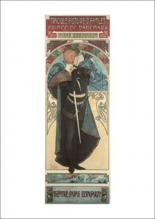 Pohled Alfons Mucha – Hamlet, krátký 
