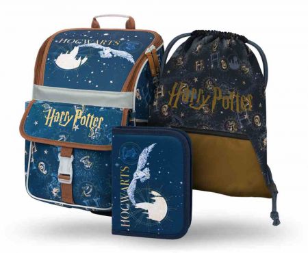 BAAGL Školní set 3 Zippy Harry Potter Bradavice: aktovka, penál, sáček