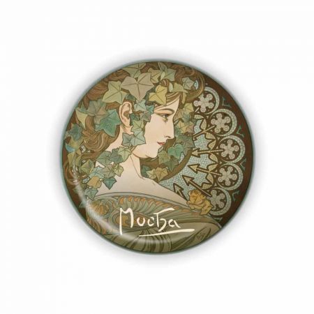 Kovový otvírák Alfons Mucha - Ivy, o 5,8 cm