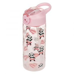 BAAGL Tritanová láhev na pití s brčkem Panda, 500 ml