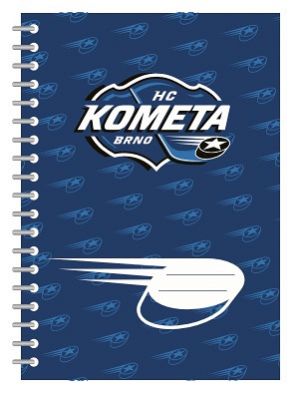 KOMETA - Blok se spirálou A4 / 80 listů / linkovaný