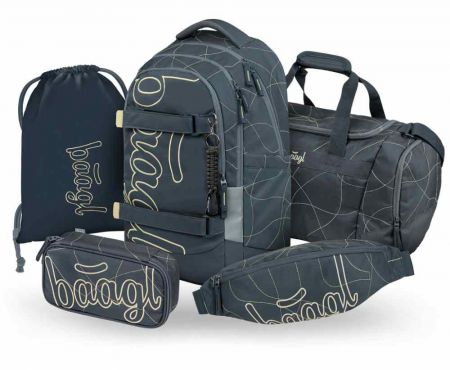 BAAGL SET 5 Skate Max Wave: batoh, penál, sáček, sportovní taška, ledvinka GRS