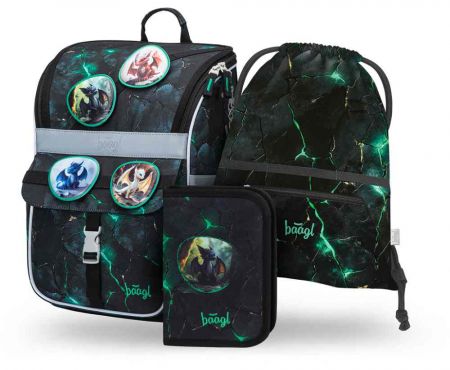 BAAGL SET 3 Zippy Draci: aktovka, penál, sáček