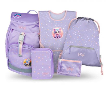 BAAGL SET 5 Airy Mazlíčci: batoh, penál, sáček, zástěra, peněženka
