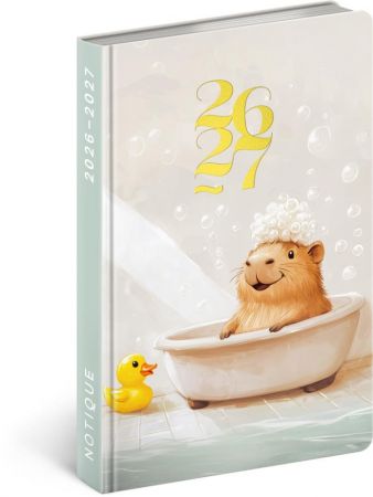 Diář 18měsíční Petito – Kapybara 2026/2027, 11cm x 16cm, PGD-37213-V