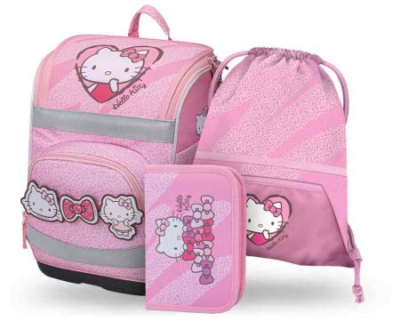 BAAGL SET 3 Zippy Plus Hello Kitty Sweet Leopard: aktovka, penál, sáček GRS