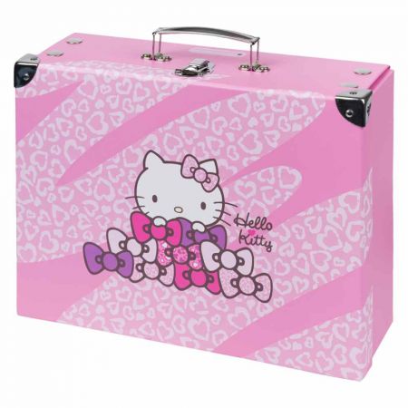 BAAGL Skládací školní kufřík Hello Kitty Sweet Leopard s kováním
