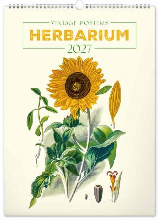 Kalendář nástěnný Vintage plakáty – herbář 2027, 33cm x 46cm, PGN-36362