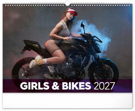 Kalendář nástěnný Girls & Bikes 2027, 48cm x 33cm, PGN-36385-L