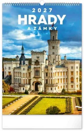 Kalendář nástěnný Hrady a zámky 2027, 33cm x 46cm, PGN-36854-L