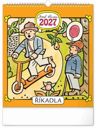 Kalendář nástěnný Josef Lada – Říkadla 2027, 30cm x 34cm, PGN-36865-L