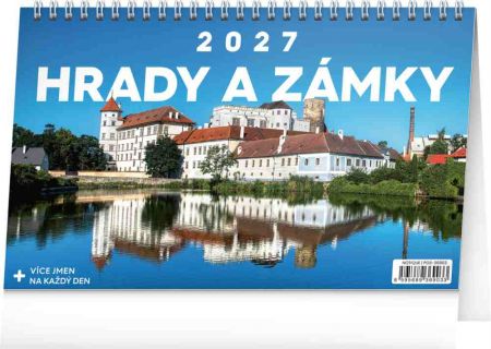 Kalendář stolní Hrady a zámky 2027, 23,1cm x 14,5cm, PGS-36903
