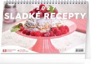 Kalendář stolní Sladké recepty 2027, 23,1cm x 14,5cm, PGS-36917