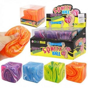 Squishy Mačkací antistresová kostka Squeeze Ball