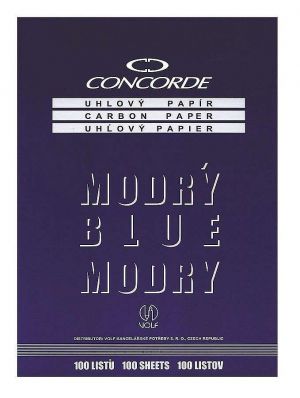 Uhlový papír CONCORDE A4, 100 listů, modrá