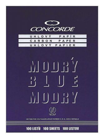 Uhlový papír CONCORDE A4, 100 listů, modrá