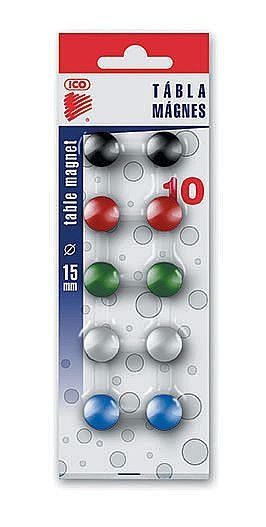 Magnety ICO 15mm, 10 ks, blistr