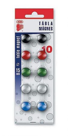 Magnety ICO 15mm, 10 ks, blistr