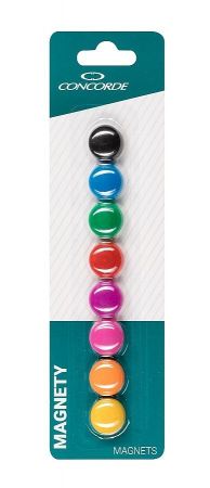Magnety CONCORDE barevné 20mm, 8 ks, blistr