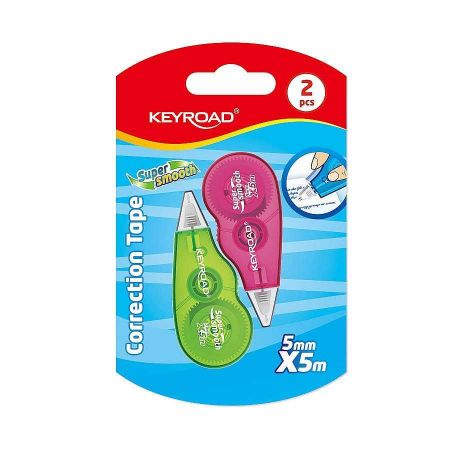 Korekční strojek KEYROAD MINI, 5mm x 5m, blistr 2ks
